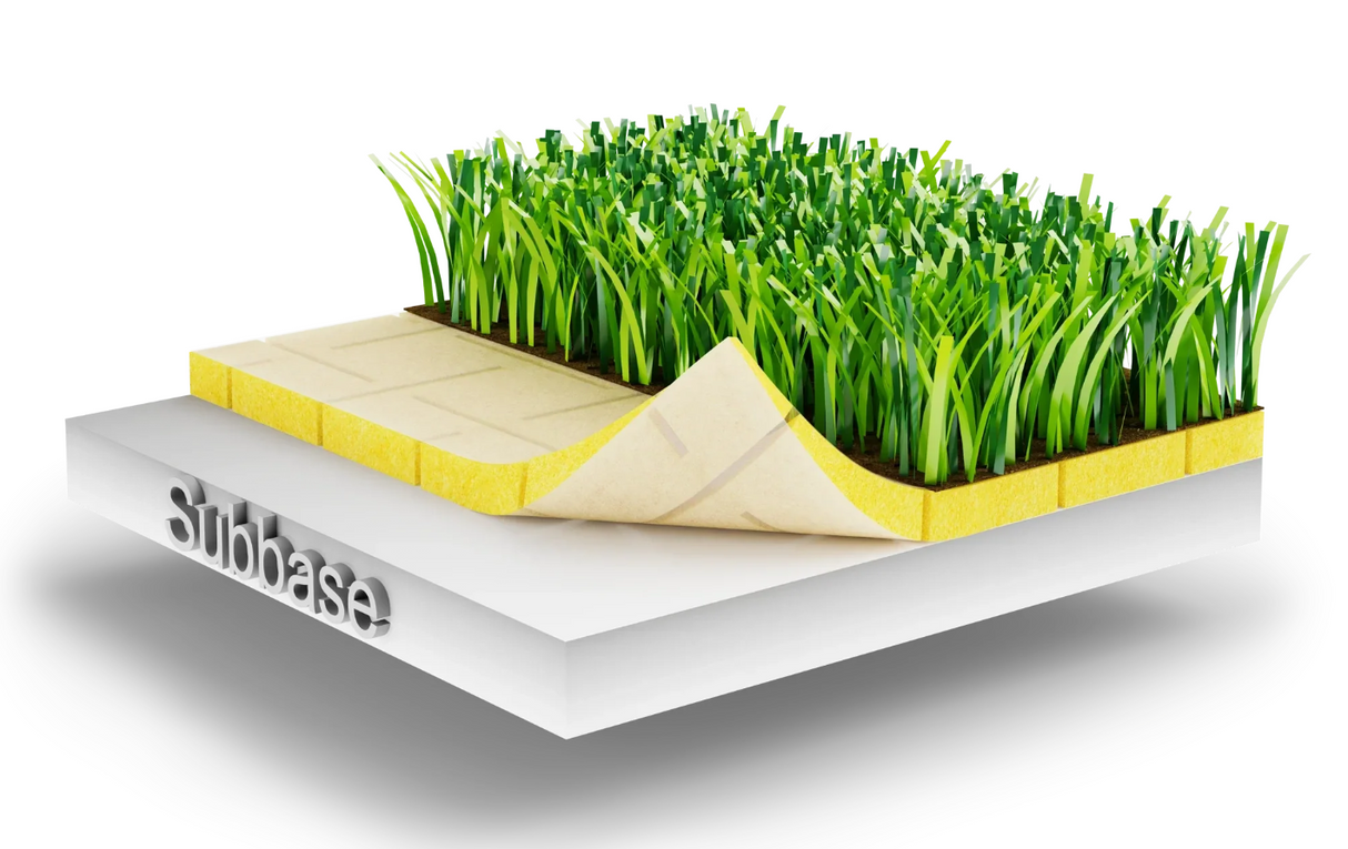 Golfsimulator Schaumstoff Unterbau 8m²