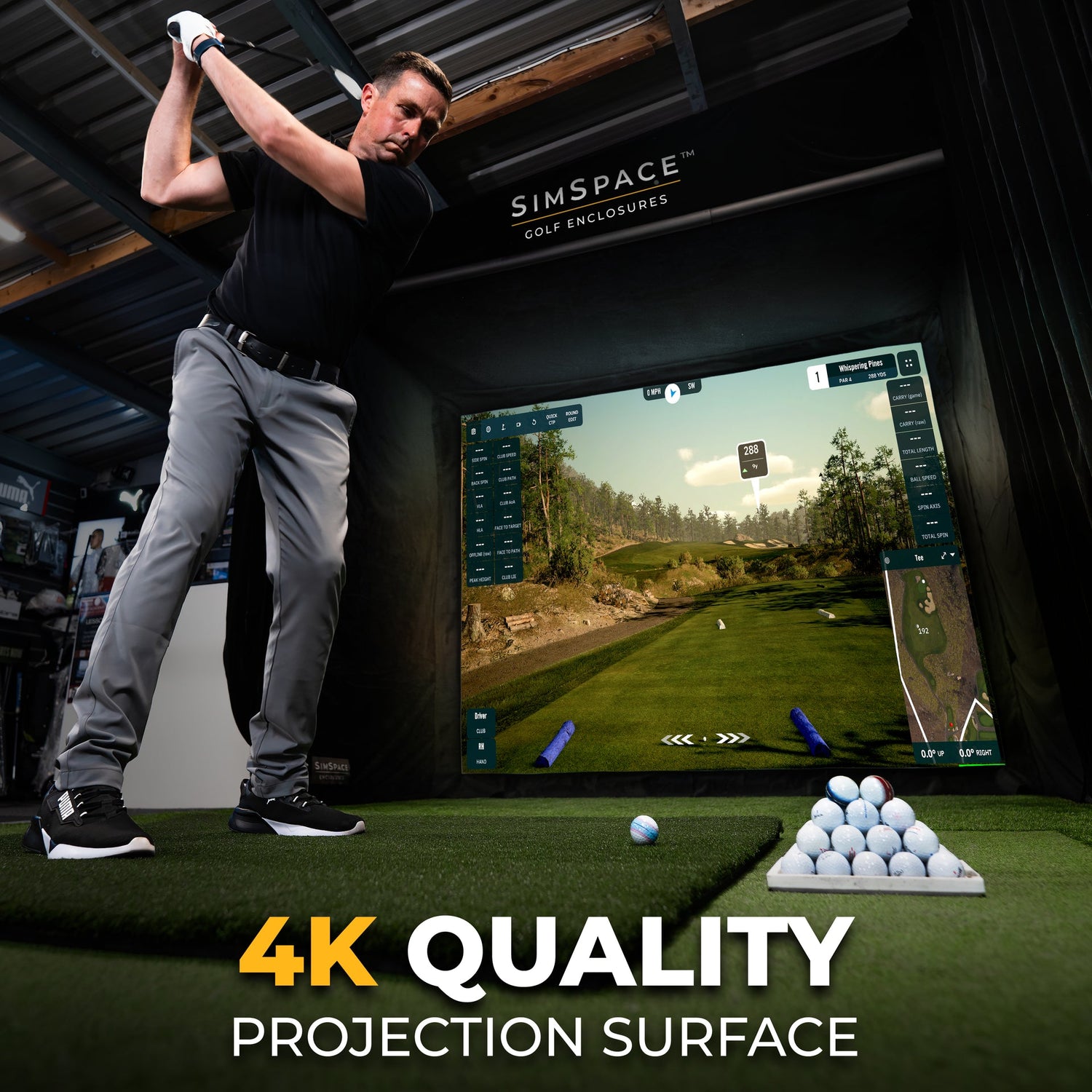 SimSpace Slim Golf Simulator Kabine