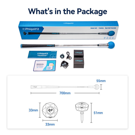 PHIGOLF 2 Smart Home Golf Simulator – Swing Stick Trainer & Analyser